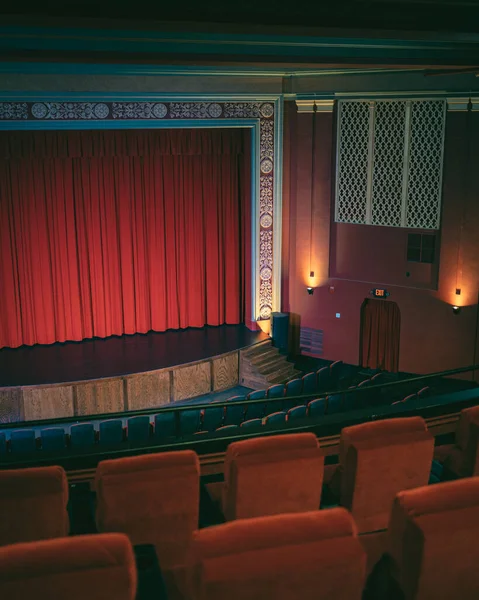 Wnętrze Teatru Światowego Kearney Nebraska — Zdjęcie stockowe
