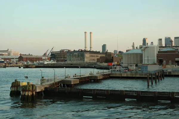 stock image View of the East River from an NYC Ferry, Brooklyn, New York