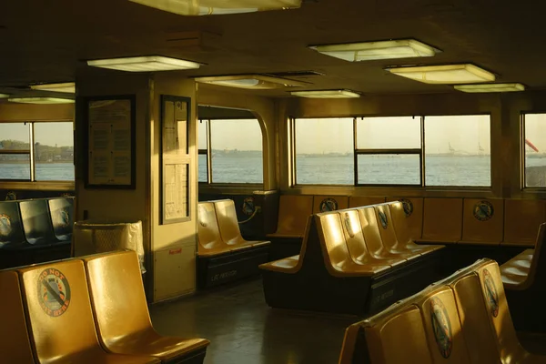 Interior Cabina Ferry Staten Island Staten Island Nueva York —  Fotos de Stock