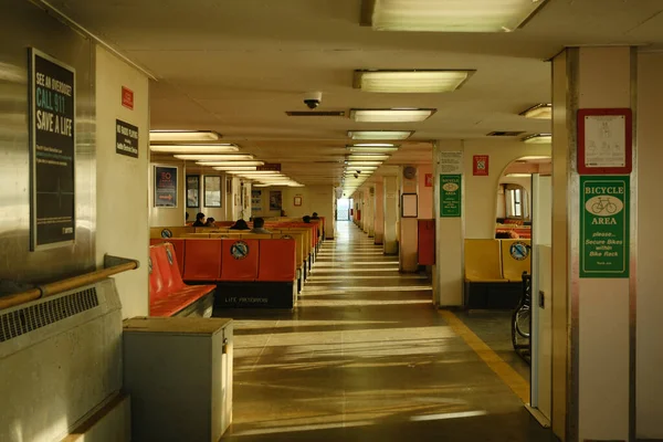 Εσωτερικό Της Καμπίνας Στο Staten Island Ferry Staten Island Νέα — Φωτογραφία Αρχείου