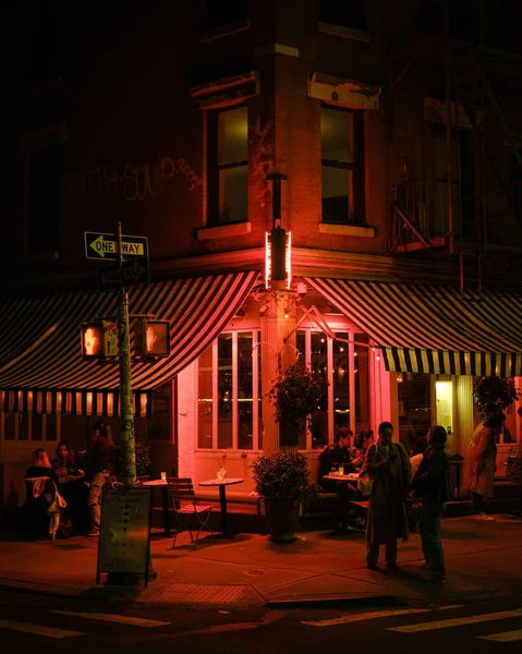 Neon Colors Street Corner Nolita Manhattan New York — Stock Photo, Image
