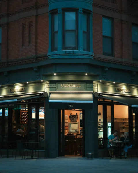 Fachada Underhill Café Brooklyn Nueva York — Foto de Stock