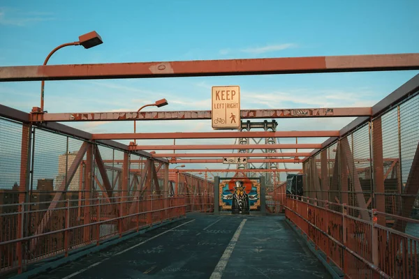 Pasarela Williamsburg Bridge Brooklyn Nueva York — Foto de Stock