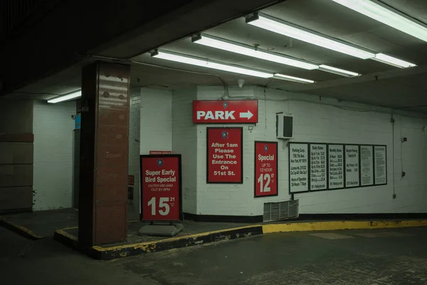 Estacionamento Manhattan Manhattan Nova Iorque — Fotografia de Stock