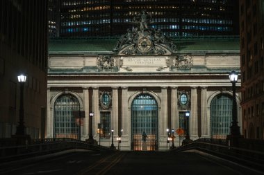 Gece Grand Central Terminali, Manhattan, New York