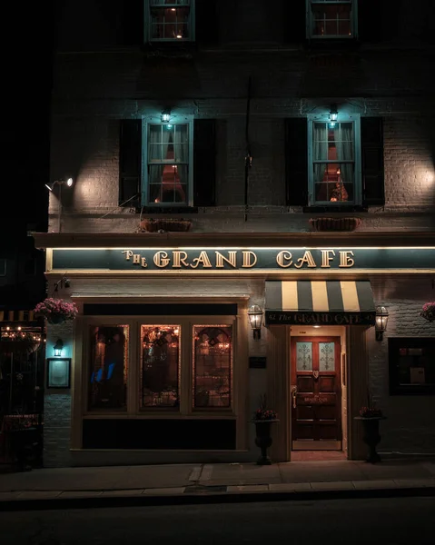 Gran Café Por Noche Morristown Nueva Jersey — Foto de Stock