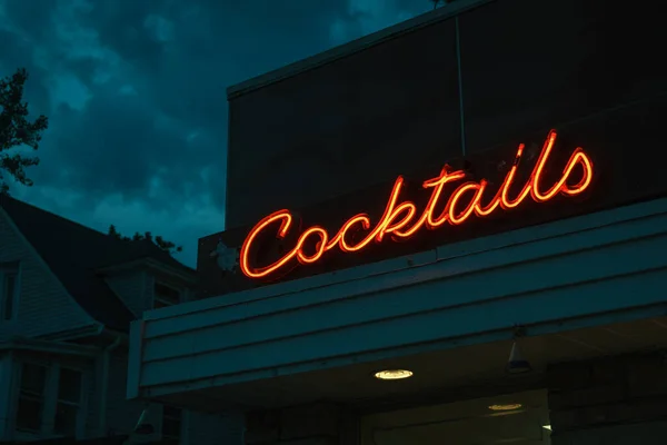 Luigis Restaurant Vintage Neon Bord Nachts Ridgefield Park New Jersey — Stockfoto