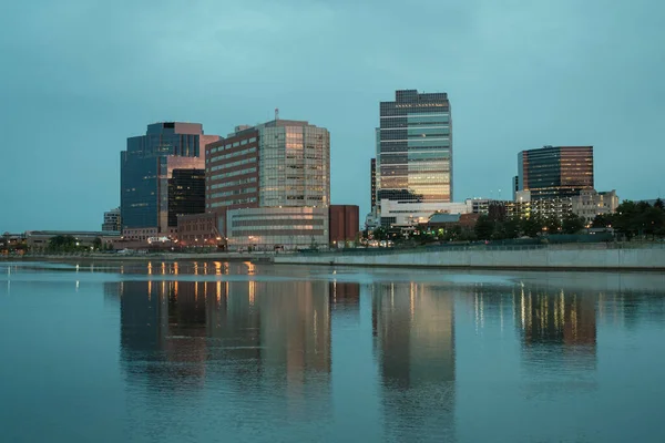 Pohled Panorama Newarku Řece Passaic New Jersey — Stock fotografie