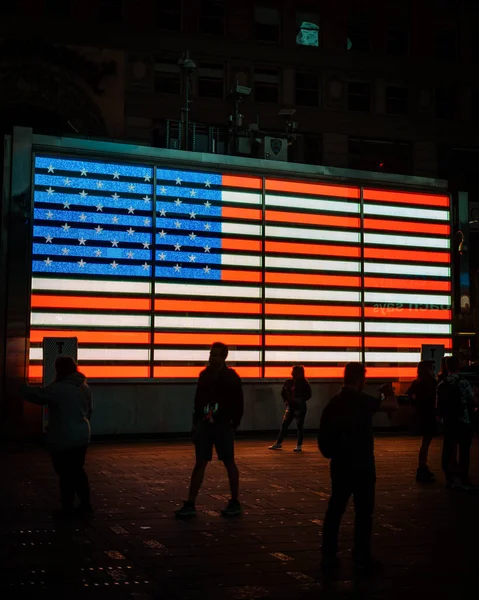Amerikaans Vlaggenbord Bij Het Army Recruiting Office Times Square Manhattan — Stockfoto