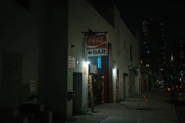 Vintage Coca Cola Bar Sign Long Island City Queens New — Stock fotografie