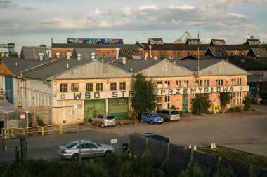 Polonya 'nın Gdansk kentindeki tersanede sahne