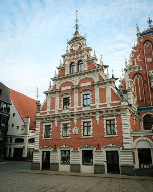 Riga, Letonya 'daki Black Heads Evi.