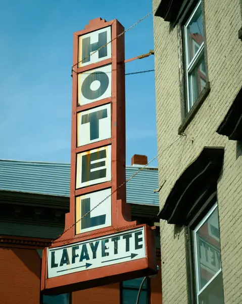 Hotel Lafayette Vintage Sign Easton Pennsylvania Stock Fotografie