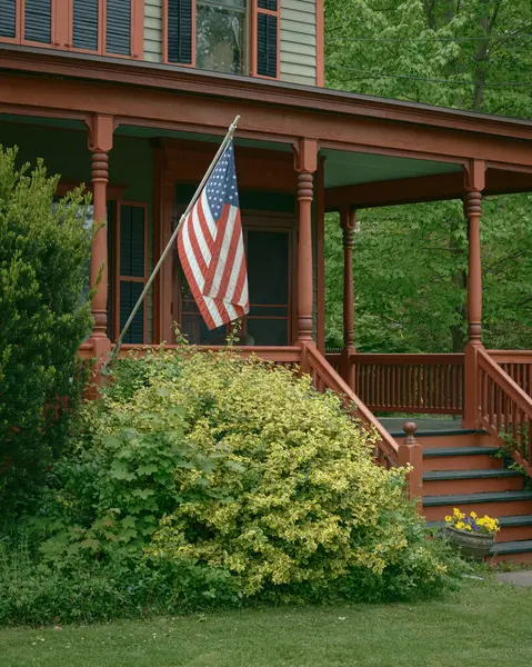 House American Flag Kinderhook New York - Stok İmaj