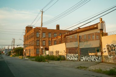 Red Hook, Brooklyn, New York 'taki kumlu sanayi sahnesi