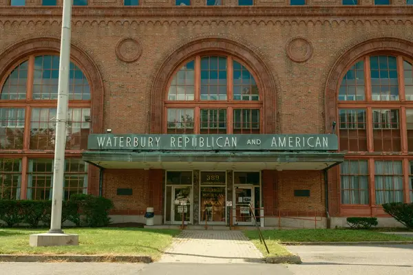 Stock image Republican-American vintage sign, Waterbury, Connecticut