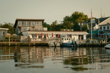 Harbor and Kismet Market, Fire Island, New York clipart