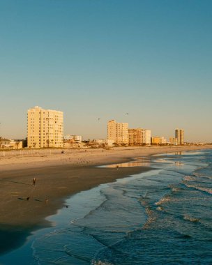Sabahları Jacksonville Sahili, Florida 'da kumsal manzarası.