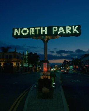 Gece Kuzey Park Tabelası, San Diego, California