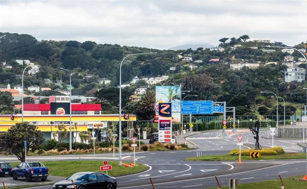 Wellington Nueva Zelanda Octubre 2022 Vista Del Paisaje Urbano Entrada — Foto de Stock