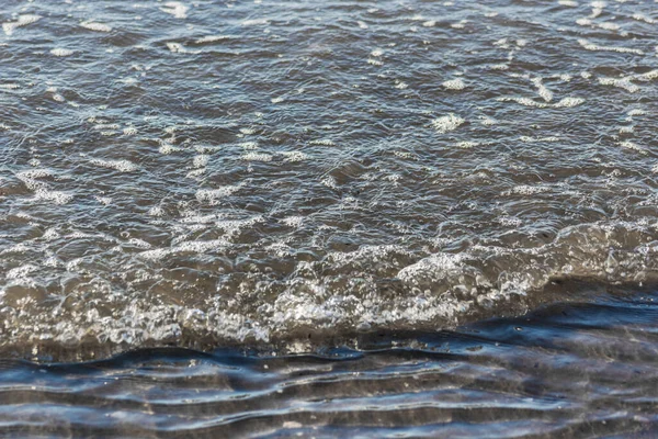 Close Image Gentle Waves Rippling Reach Seashore Sandy Beach — Stock Photo, Image