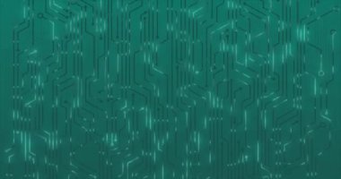 Dijital yeşil ya da mavi teknolojili animasyon. Ağ arkaplanı.