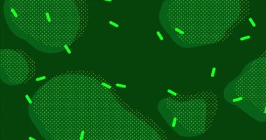Şekil katmanlı yeşil soyut arkaplan. Geometrik şablon canlandırması.