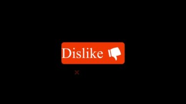 Button Thumbs Down Grafik Animasyonundan nefret ediyorum. Hareket Tasarımı Sosyal Medya.