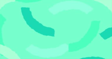 Geometrik Şekil Animasyonlu Cyan Arkaplanı. Soyut Arkaplan.