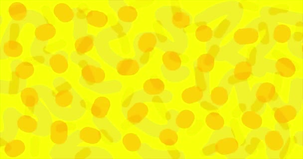 Yellow Background Orange Circle Pattern Backdrop Animation — Stock Video