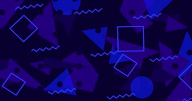 Şekil desenli koyu mavi geometrik arkaplan.