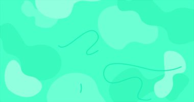 Kopya alanı ile soyut biçim arkaplanı. Cyan mavi arkaplan canlandırması.