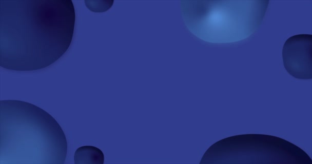 Fondo Abstracto Azul Oscuro Con Animación Esfera Copiar Espacio Gráfico — Vídeos de Stock