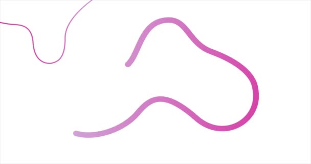 Fondo Abstracto Rosa Blanco Con Animación Forma Geométrica Curva Ondulada — Vídeo de stock