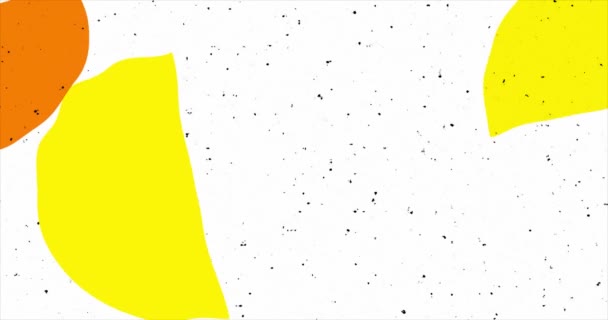 黄色の形のアニメーションと白の背景 概要背景4K グラフィックレイアウトモーションデザイン — ストック動画