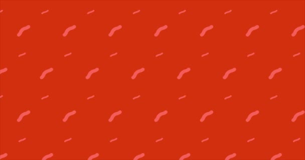 Červené Oranžové Pozadí Růžovým Abstraktním Vzorem — Stock video