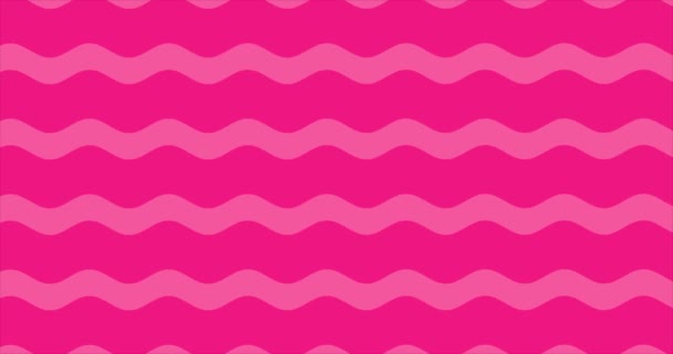 具有波纹线模式动画的粉红背景 图形背投 — 图库视频影像