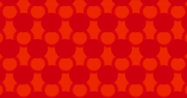 Червоний Фон Колами Графічний Абстрактний Фон Візерунком — стокове відео