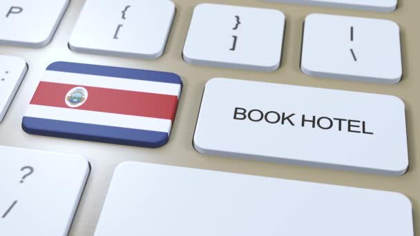 Reservieren Sie Ein Hotel Costa Rica Mit Einer Webseite Online — Stockvideo
