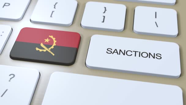 Angola Impone Sanciones Contra Algún País Sanciones Impuestas Angola Pulsador — Vídeo de stock