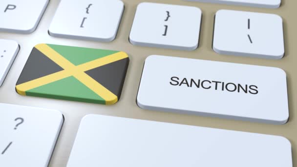 Jamaica Legt Sancties Tegen Een Bepaald Land Sancties Opgelegd Aan — Stockvideo