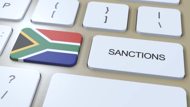 Afrika Selatan Memberlakukan Sanksi Terhadap Beberapa Negara Sanksi Diberlakukan Afrika — Stok Video