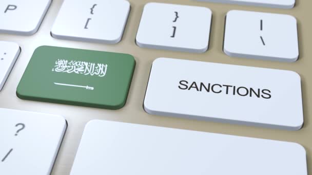 Arabia Saudita Impone Sanciones Contra Algún País Sanciones Impuestas Arabia — Vídeos de Stock