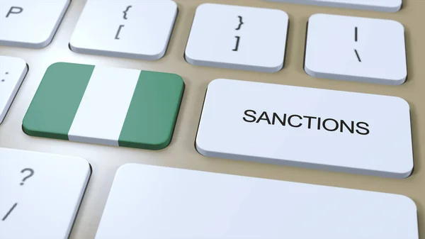 Nigeria Impone Sanciones Contra Algún País Sanciones Impuestas Nigeria Pulsador — Foto de Stock