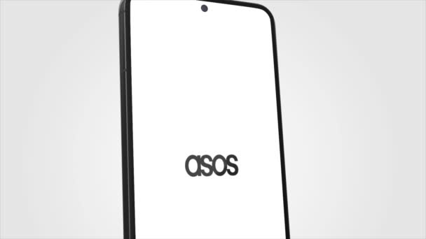 New York Usa Травня 2023 Asos Logo Phone Screen Animation — стокове відео