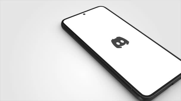 Nova Iorque Eua Maio 2023 Discord Logo Phone Screen Animation — Vídeo de Stock
