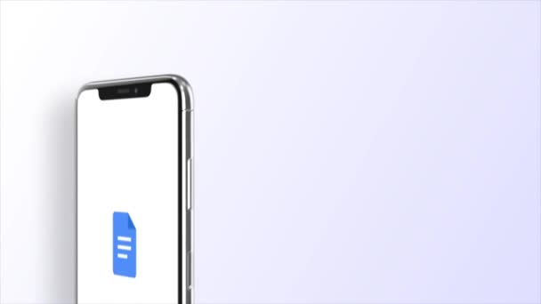 New York Usa Mai 2023 Google Docs Logo Phone Screen – stockvideo