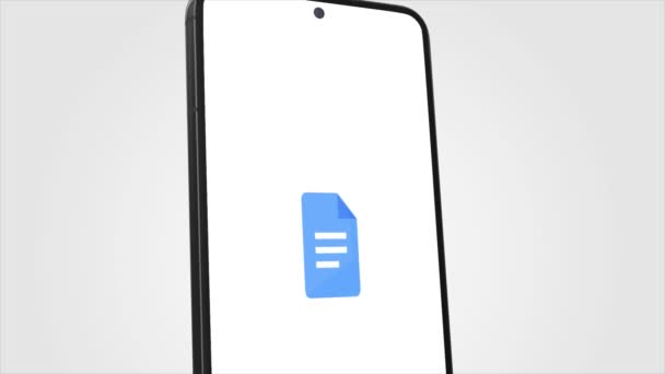 Nova York Eua Maio 2023 Google Docs Logo Phone Screen — Vídeo de Stock