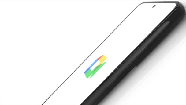 New York Usa May 2023 Google Meet Logo Phone Screen — Stock Video