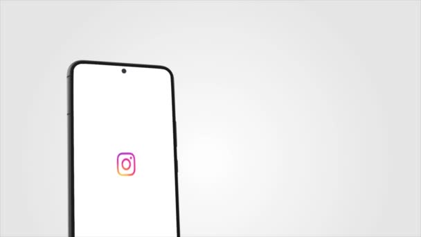 Νέα Υόρκη Ηπα Μαΐου 2023 Instagram Logo Phone Screen Animation — Αρχείο Βίντεο